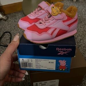Reebok Kids Pink and Red Sneakers